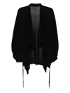 Yohji Yamamoto Gathered Cardigan In Black
