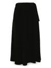 Yohji Yamamoto Gathered Crepe De Chine Trousers In Black
