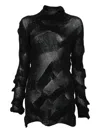 Yohji Yamamoto Gathered Long-sleeve Dress In Black