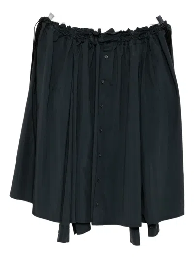 Yohji Yamamoto Gathered Skirt In Blue