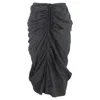 Yohji Yamamoto Gathered Skirt In Black Polyester In Black