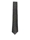 Yohji Yamamoto Geometric-pattern Silk Tie In Black