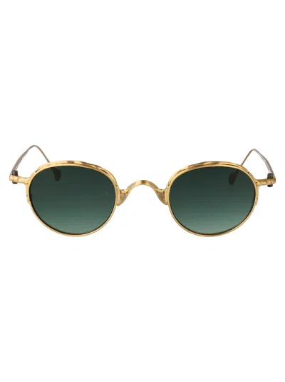 Yohji Yamamoto Gold Brushed Metal Sunglasses