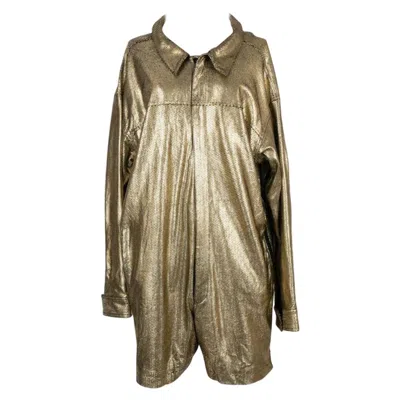 Pre-owned Yohji Yamamoto Golden Sheepskin Jumpsuit In Brown