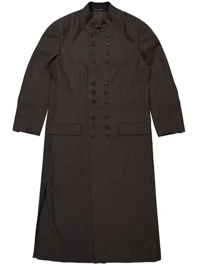 Yohji Yamamoto Graphic-print Coat In Black