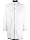 Yohji Yamamoto Graphic-print Cotton Shirt In 白色