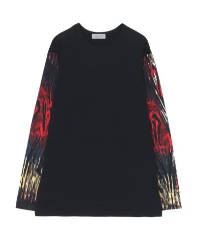 Yohji Yamamoto Graphic-print Cotton T-shirt In Black