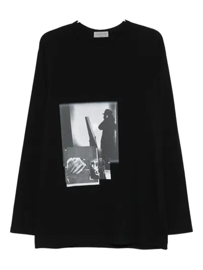 YOHJI YAMAMOTO GRAPHIC-PRINT LONG-SLEEVE T-SHIRT