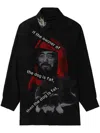 Yohji Yamamoto Graphic-print Silk Shirt In Black