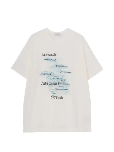 Yohji Yamamoto Graphic-print T-shirt In White