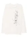 Yohji Yamamoto Graphic-printed T-shirt In White