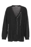 Yohji Yamamoto Graphite Wool Oversize Cardigan In Gray