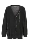 Yohji Yamamoto Graphite Wool Oversize Cardigan In Gray