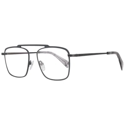 Yohji Yamamoto Gray Men Optical Frames In Black