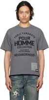 Yohji Yamamoto Gray Neighborhood Edition Ss Tee-2 T-shirt In 1 Grey