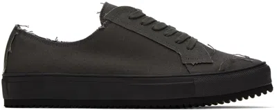 Yohji Yamamoto Gray Raw Edge Sneakers In 2 Grey