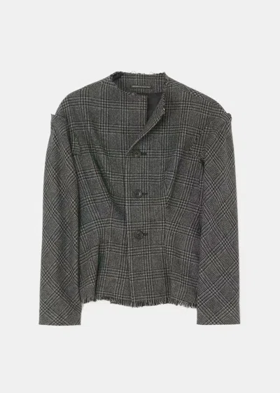 Yohji Yamamoto Grey High Neck Gusset Jacket