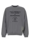 Yohji Yamamoto Crew Neck Graphic Print Sweater In Gray