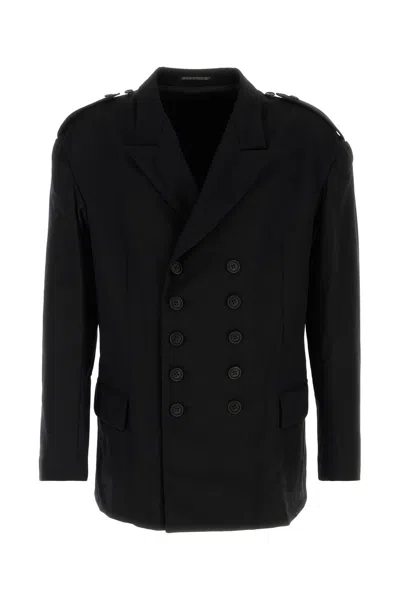YOHJI YAMAMOTO GIACCA IN LANA NERA UOMO