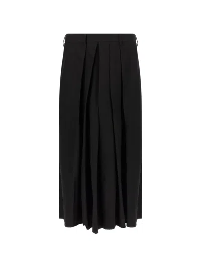 Yohji Yamamoto Hakama Pleated Trousers In Black