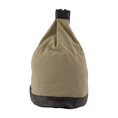 Yohji Yamamoto Hakama Tuck Backpack In Beige