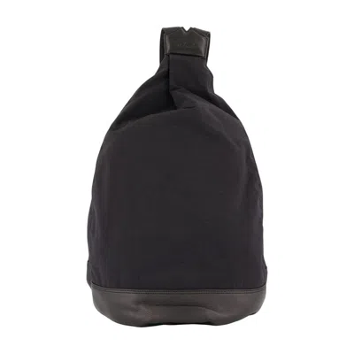 Yohji Yamamoto Hakama Tuck Backpack In Black