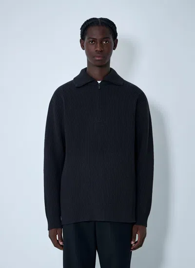 Yohji Yamamoto Half-zip Sweater In Black