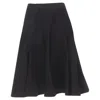 Yohji Yamamoto Heavy Cotton Midi Skirt In Black