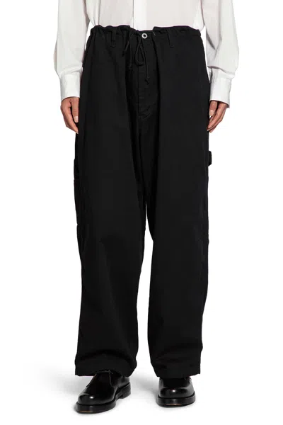 Yohji Yamamoto Herringbone 3st Painter Pants In Black