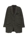 Yohji Yamamoto Herringbone-pattern Blazer In Multi