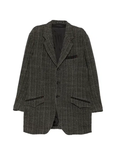 Yohji Yamamoto Herringbone-pattern Blazer In Multi