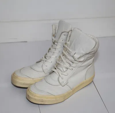 Pre-owned Yohji Yamamoto Hi-top Sneakers In White