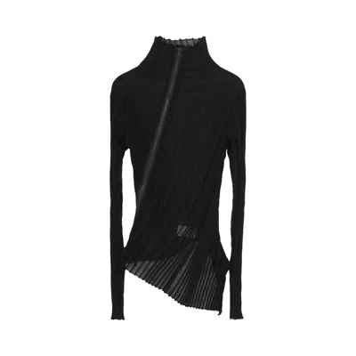 Pre-owned Yohji Yamamoto High Gauge Rib Zip Cardigan 'black' | Women's Size 2