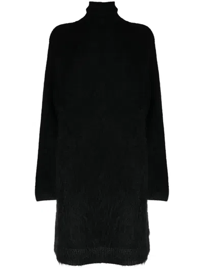 Yohji Yamamoto High-neck Long-length Jumper In Black