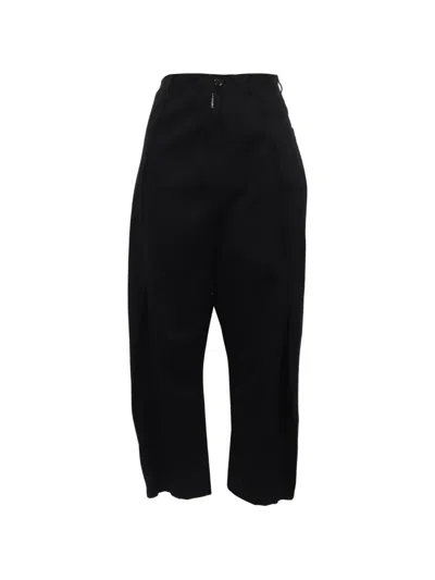 Pre-owned Yohji Yamamoto High-rise Wide-leg Trousers In Black
