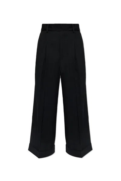 Yohji Yamamoto Pleated Trousers In Black