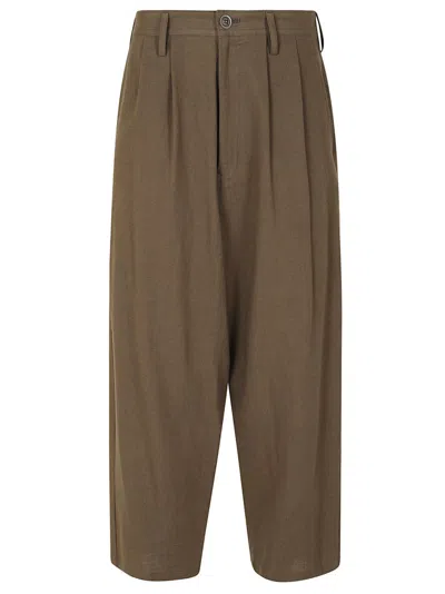 YOHJI YAMAMOTO YOHJI YAMAMOTO HIGH-WAIST WIDE LEG TROUSERS WITH FRONT PLEATS