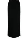 Yohji Yamamoto High-waist Wool Pencil Skirt In Black