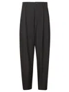 Yohji Yamamoto High-waisted Pleated Trousers With Tailored Silhouette In Black