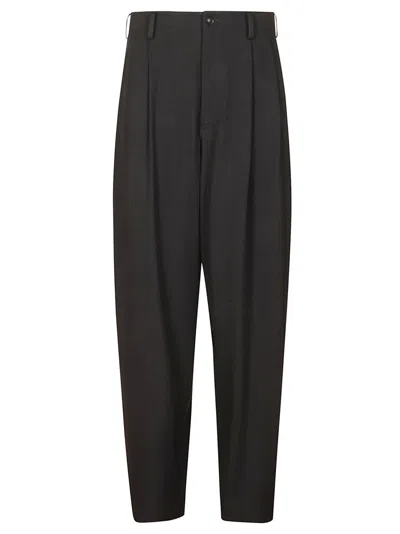 YOHJI YAMAMOTO YOHJI YAMAMOTO HIGH-WAISTED PLEATED TROUSERS WITH TAILORED SILHOUETTE