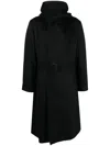 YOHJI YAMAMOTO HOODED BELTED COAT