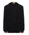 Yohji Yamamoto Black Hooded Blazer In Black