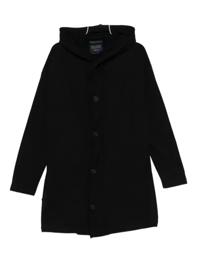 Yohji Yamamoto Hooded Button-fastening Coat In Black