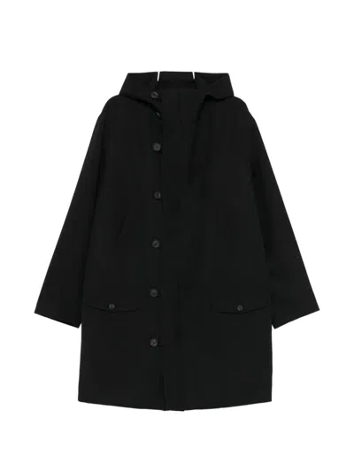Yohji Yamamoto Hooded Coat In Multi