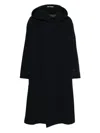 Yohji Yamamoto Hooded Duffle Coat In Blue