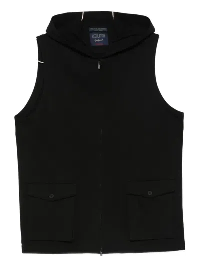 Yohji Yamamoto Hooded Gilet In Black