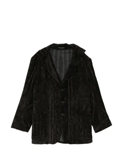 Yohji Yamamoto Hooded Padded Jacket In Black