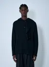 Yohji Yamamoto Hooded Sweater In Black