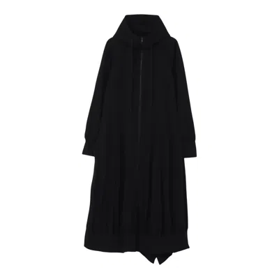 Yohji Yamamoto Hooded Track Dress In Black