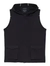 Yohji Yamamoto Hooded Zip-up Gilet In Black